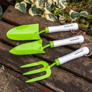 Gardenwind P2262003 Yeşil 3lü Bahçe Seti, Dar/Geniş Kürek, Dirgen