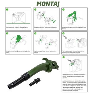 Valpro Üniversal Metal Yakıt Bidon Ucu Esnek Plastik Ağızlı