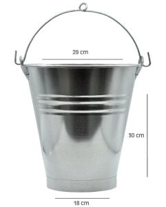 Metal Galvaniz Su Kum Kovası No:34 (13 Litre)