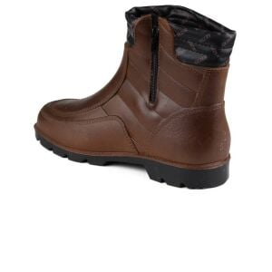 GEZER Çizme Yünlü Lastik Bot Kısa Merdane Kahverengi - 42