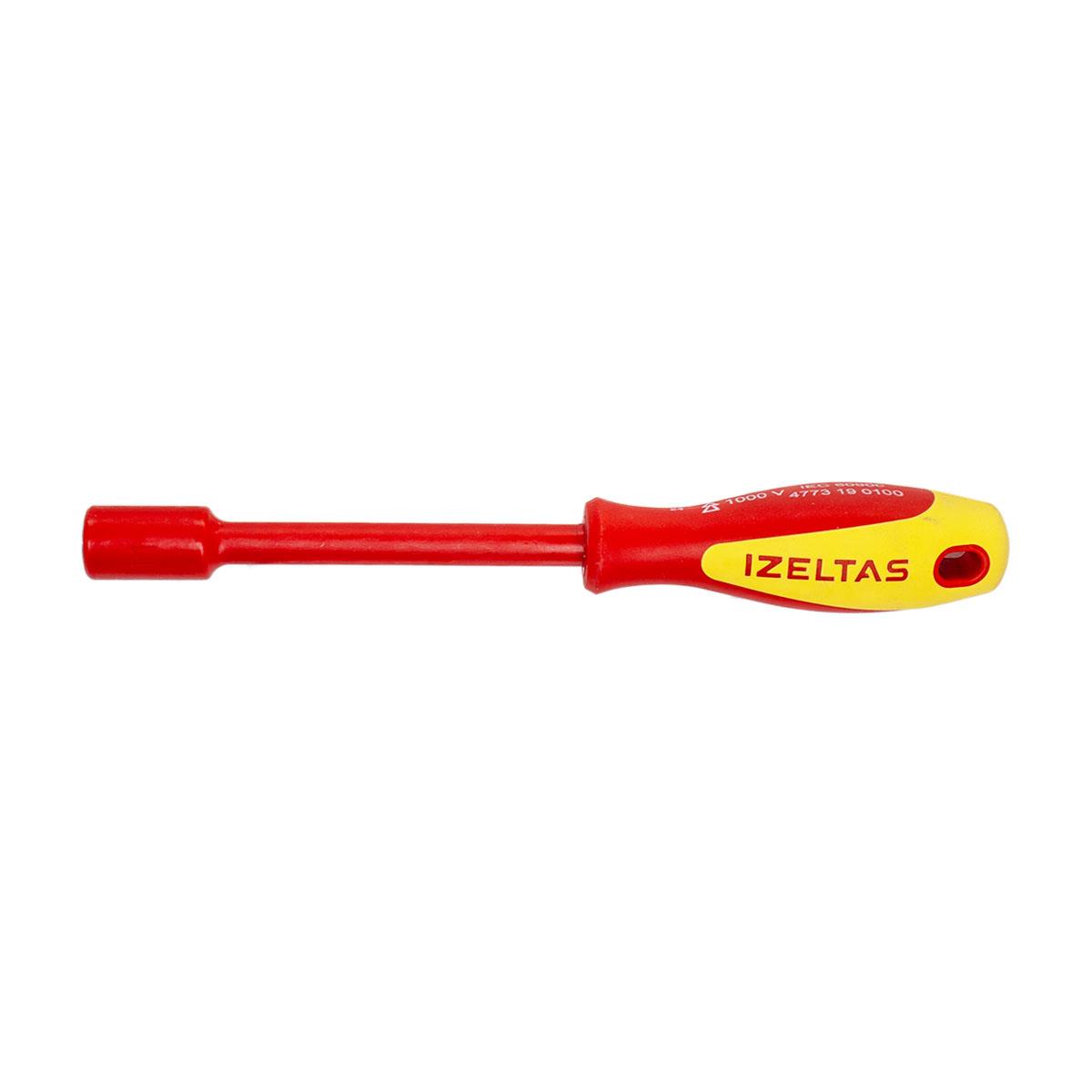 İzeltaş 4773190100 1000V Süngüsü İzoleli Lokma Uçlu Tornavida 10 mm