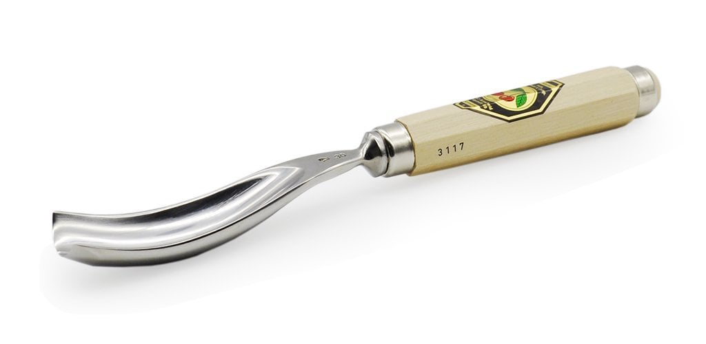 Kirschen Two Cherries Bükülmüş Oluklu Ağız Oyma Iskarpelası 30 mm Cut-8