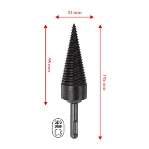 5038 Ahşap Şöminelik Odun Kütük Ayırma Yarma Matkap Ucu 31 mm