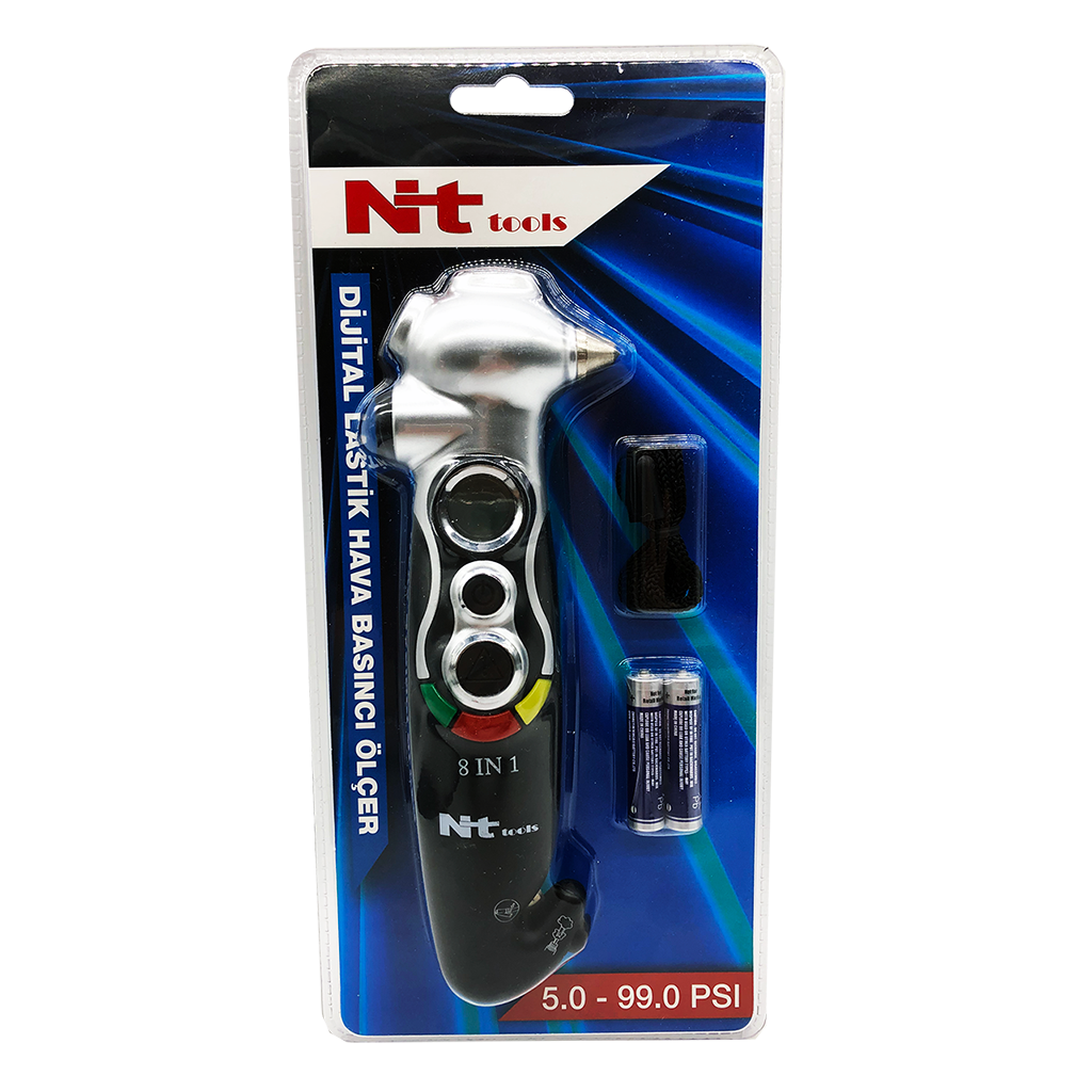 NT 8680 Dijital Lastik Hava Basıncı Ölçer 8 Fonksiyonlu