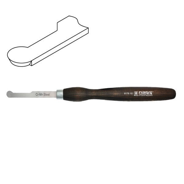 NAREX 817610 Ahşap Torna Bıçağı Yuvarlak Kesici Sol Ağız 14x105 mm