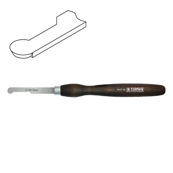 NAREX 817710 Ahşap Torna Bıçağı Yuvarlak Kesici Sağ Ağız 14x105 mm