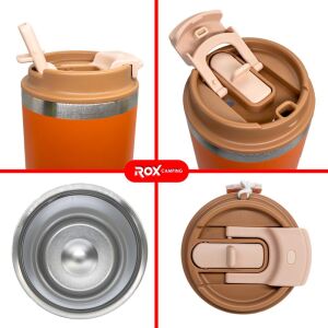 Rox Camping 0195 Pipetli Kahve Termosu 0.48 Lt - Turuncu