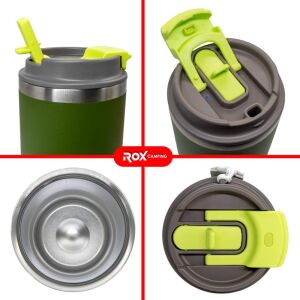Rox Camping 0194 Pipetli Kahve Termosu 0.48 Lt - Yeşil