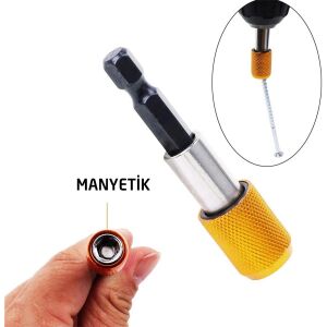 5538 Kitlemeli Manyetik Bits Tutucu Uzatma Adaptör Seti 3 Parça