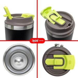 Rox Camping 0193 Pipetli Kahve Termosu 0.48 Lt - Siyah