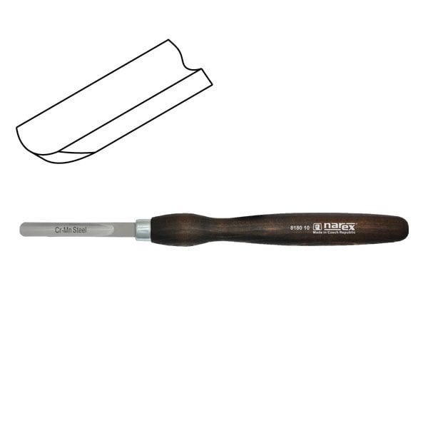 NAREX 818010 Ahşap Torna Bıçağı Sığ Oyma Ağız 14x105 mm
