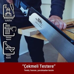 Suizan Dozuki Dovetail Cross-Cut Katlanır Japon Testeresi 24 cm