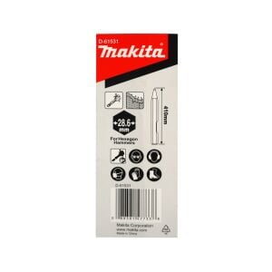 Makita D-61531 28.6 mm Altıgen Şaftlı Sivri Murç Keski 410 mm