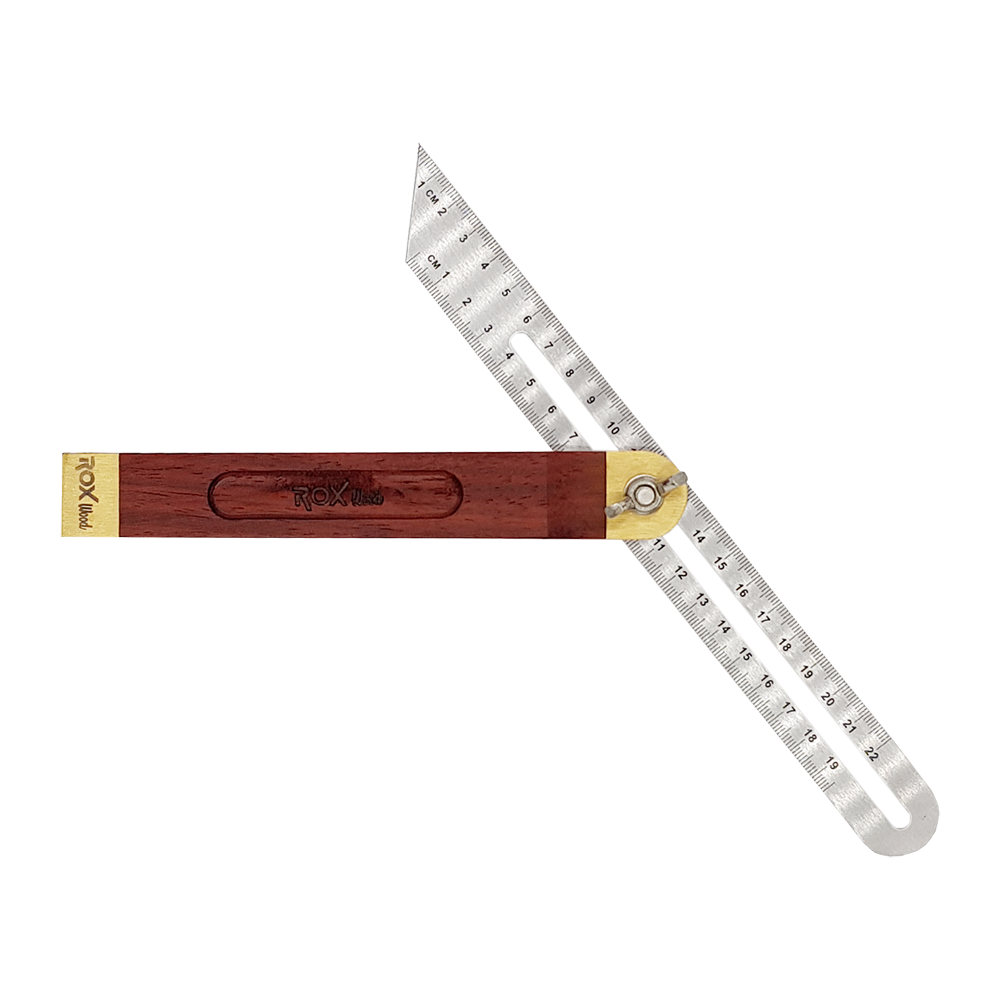 ROX Wood 7'' Gül Ağacı Ayarlı Marangoz Gönye 22 cm