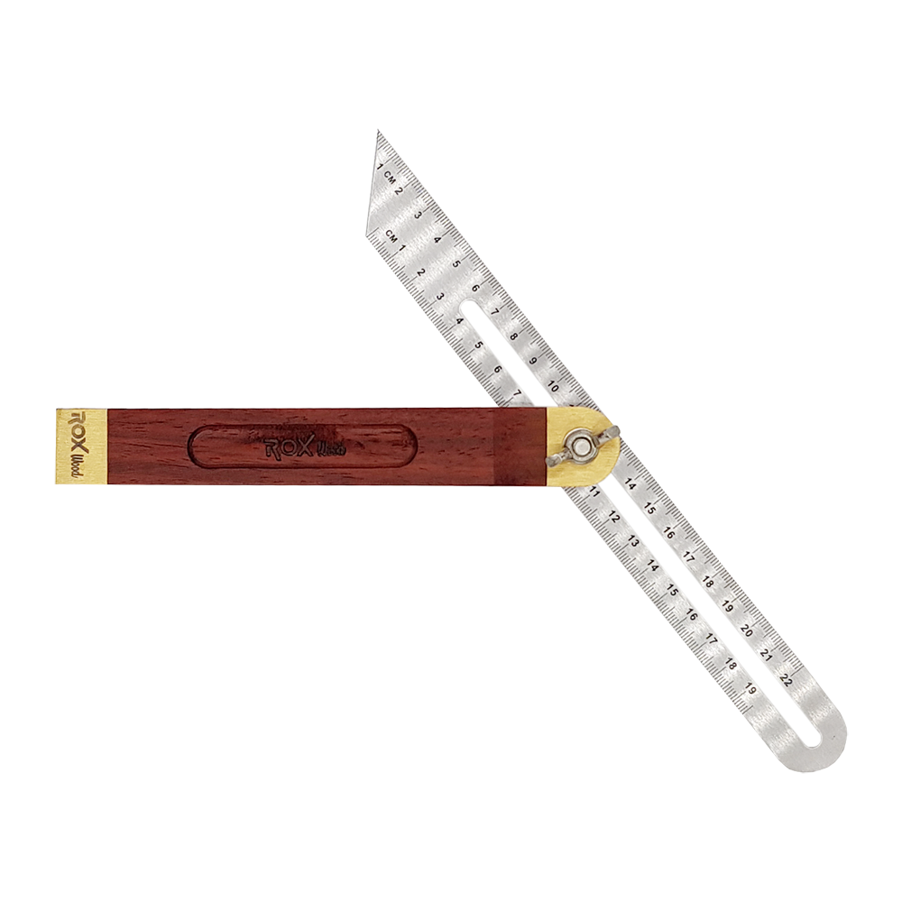 ROX Wood 7'' Gül Ağacı Ayarlı Marangoz Gönye 22 cm