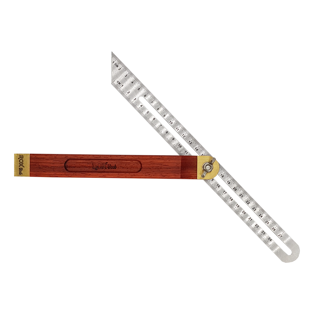 ROX Wood 9'' Gül Ağacı Ayarlı Marangoz Gönye 27 cm