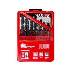 Mercure HSSST19 Metal Kutulu HSS Matkap Ucu Seti 1-10mm (19 Parça)