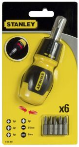 STANLEY 0-66-358 6 Parça Cırcırlı Topaç Set