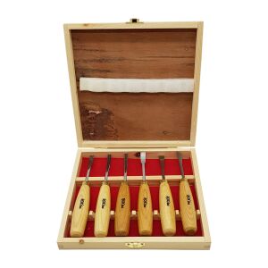 ROX Wood Ahşap Oyma Iskarpela Seti 6 Parça Ahşap Kutulu