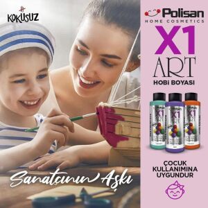 Polisan X1ART Multisurface Hobi Boyası 1000ml - 0093 Gri
