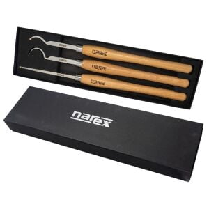 Narex 859710 Elmas Uçlu Oyuk İçin Ahşap Torna Bıçak Seti 3 Parça
