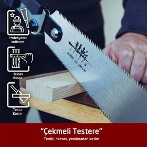 Suizan Ryoba Katlanır Testere Çift Taraflı 24 cm Plastik Saplı