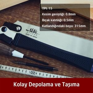 Suizan Ryoba Katlanır Testere Çift Taraflı 24 cm Plastik Saplı