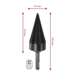 5039 Ahşap Şöminelik Odun Kütük Ayırma Yarma Matkap Ucu 41 mm