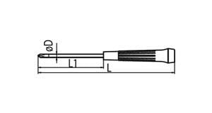 İZELTAŞ Elektronikçi Tip Klemens Torx Uçlu Tornavida T8x60