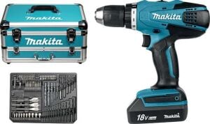 Makita DF457DWEX3 18V 1.3Ah Li-ion Çift Akülü Vidalama + 70 Parça Set