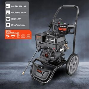Lutian LT-810B Benzinli Basınçlı Yıkama Makinesi 207Bar 7Hp