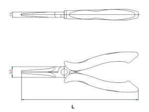 İZELTAŞ Elektronikçi Sivri Uçlu Düz Kargaburun 150 mm