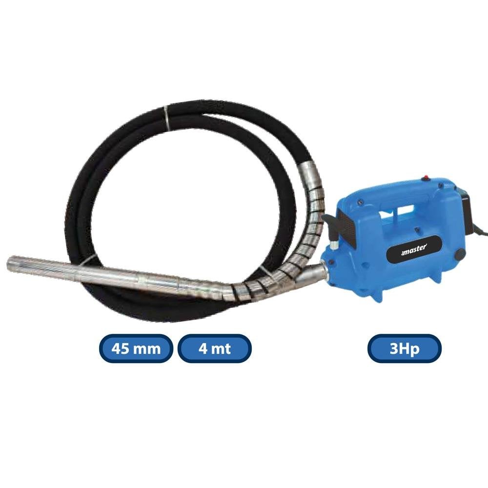 Master 532705 Yüksek Frekanslı Beton Vibratörü 3Hp 45mm 4mt