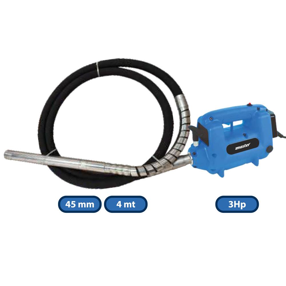 Master 532705 Yüksek Frekanslı Beton Vibratörü 3Hp 45mm 4mt