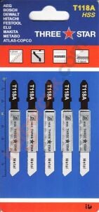 THREESTAR T118A Hızlı Kesim Dekupaj Testere Bıçağı - 1 Adet
