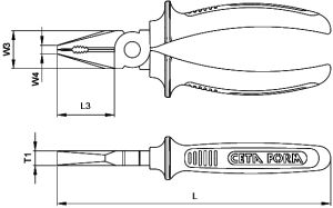 CETA FORM E01-43-0180 Kombine Pense 180 mm