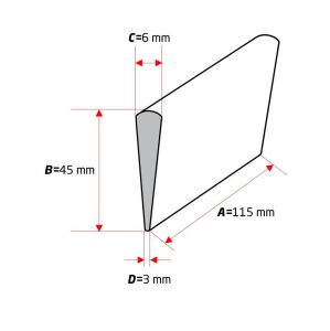 Narex 895301 Profi Bileme Taşı 115x45mm 220Kum (Gri)