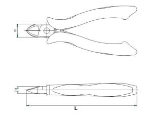 İZELTAŞ 3550140125 Elektronikçi Yan Keski 125 mm