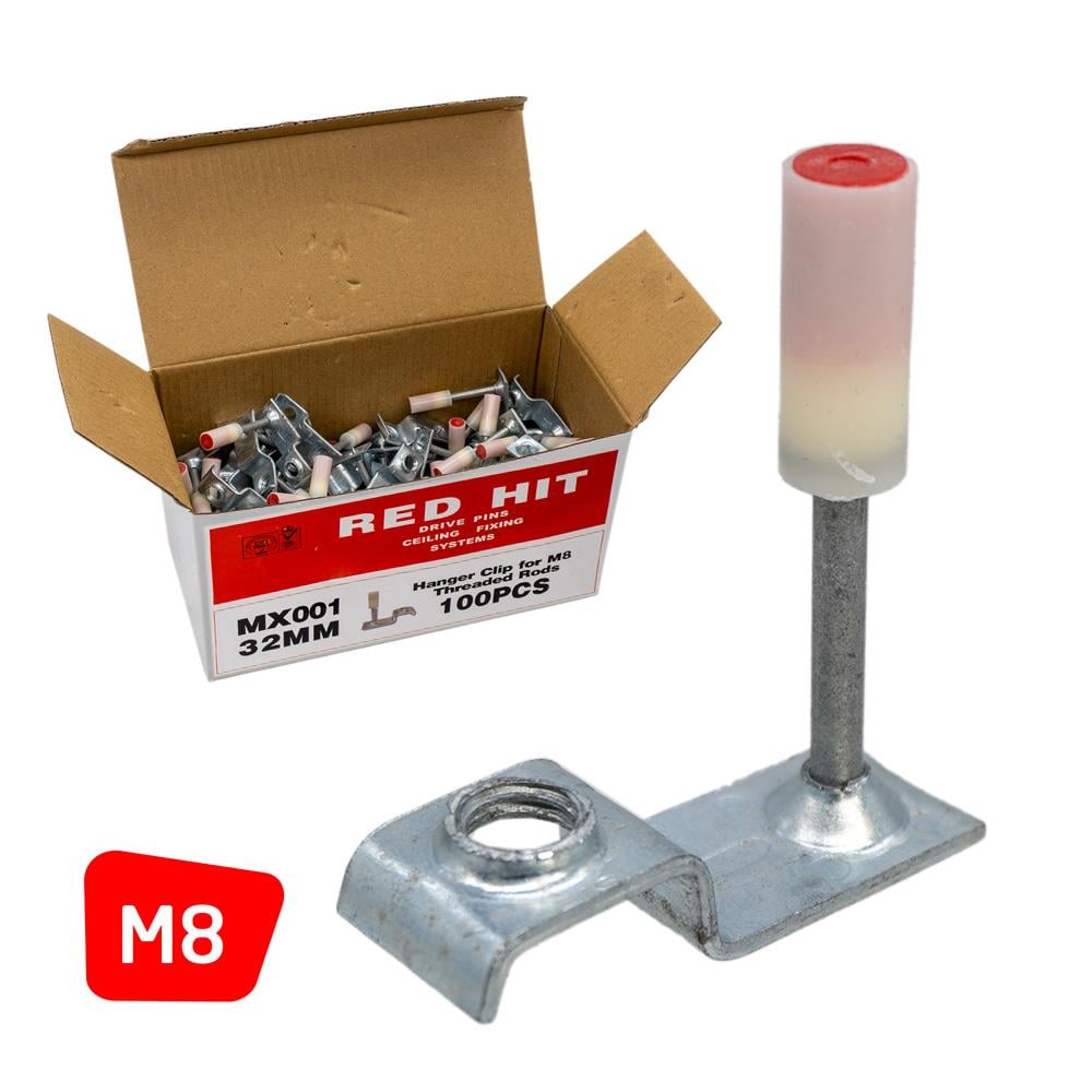 Red Hit MX001 M8 Tij Asma Tavan Barutlu Çivi (100 lü Paket)