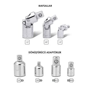 5289 Horusdy SDY-97260 Mafsallı Lokma Adaptör Seti - 7 Parça