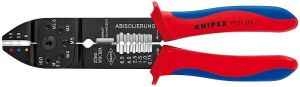 KNIPEX 97 21 215 Papuç Sıkma Ve Kablo Sıyırma Pensi 230 mm