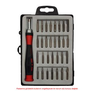 PRO-SCR 02899 Elektronikçi Bits Uç Cırcır Tornavida Seti 31 Parça