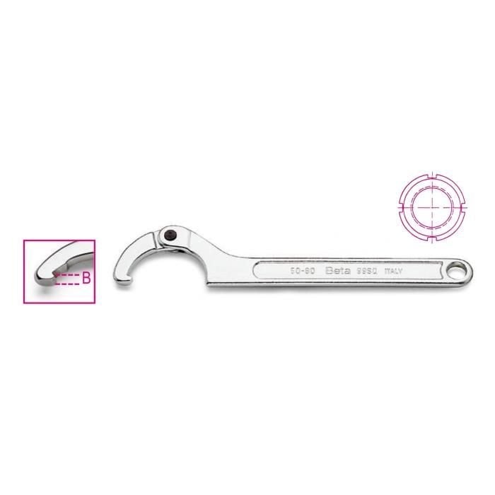 BETA 99SQ Mafsallı Kanca Anahtarı 15-35 mm