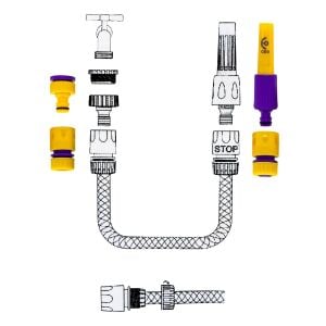 Ceo Bahçe Sulama Tabanca ve Hortum Bağlantı Seti 1/2'' - 4 Parça