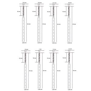 5050 Hobi Gravür Makinaları İçin HSS Matkap Ucu Seti 8 Parça