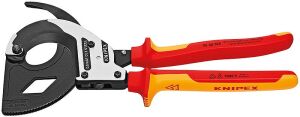 KNIPEX 95 36 320 Cırcır Mekanizmalı Kablo Makası 320 mm