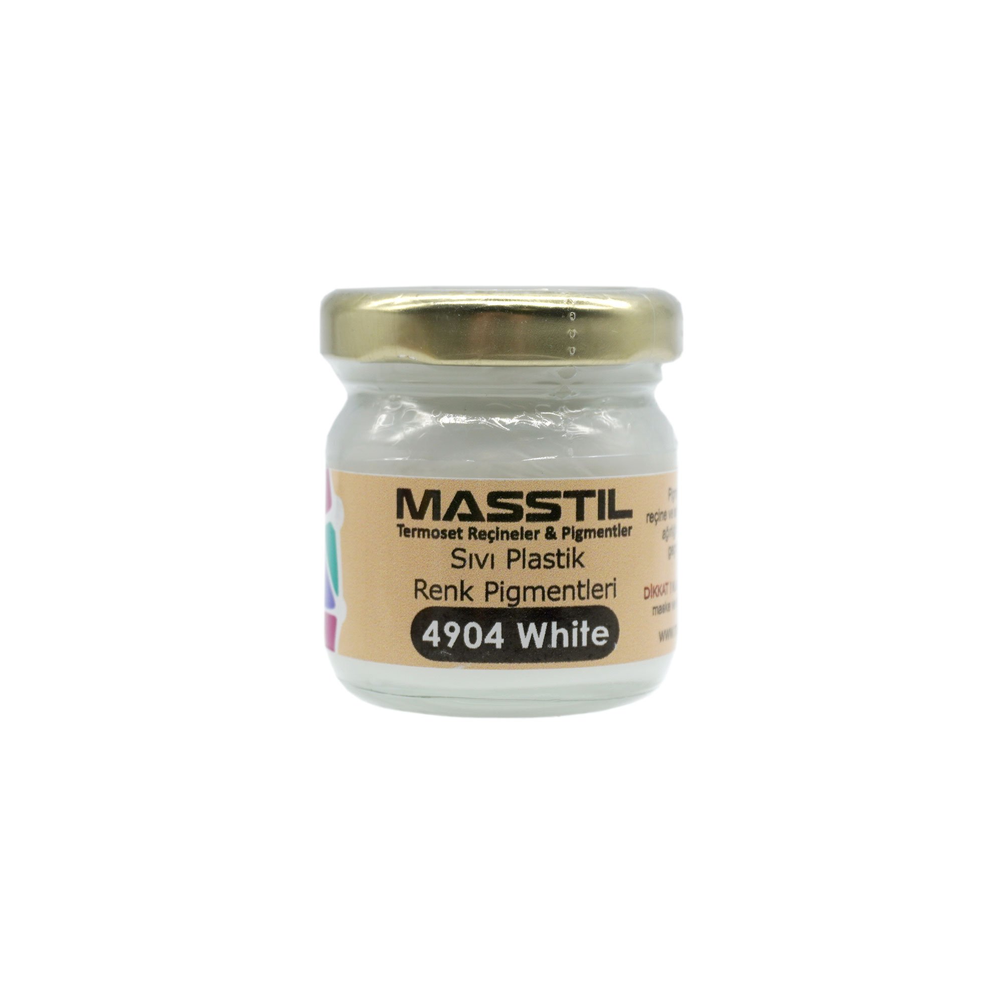 Masstil 4904 White Sıvı Plastik Renk Pigmenti Beyaz 20 gr