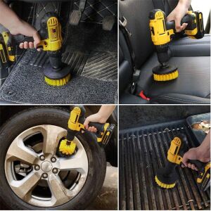 6084 Bits Saplı Matkaba Takılabilir Temizlik Fırça Seti 3 Parça