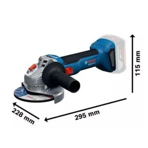 Bosch GWS 18V-8 Tek Akülü 18V 4.0Ah Avuç Taşlama 125 mm