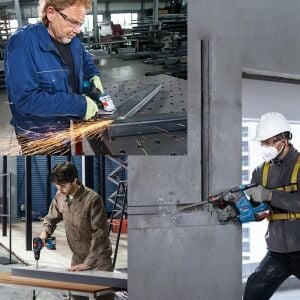 Bosch GBH187-LI / GWS 18V-10 / GSR 18V-50 Çift Akülü Üçlü Set 18V 5Ah